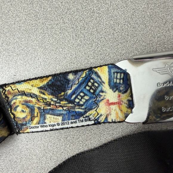 Buckle Down Seatbelt Belt Unisex Doctor Who Blue Nylon Metal Buckle Sci-Fi Booth - Picture 8 of 9